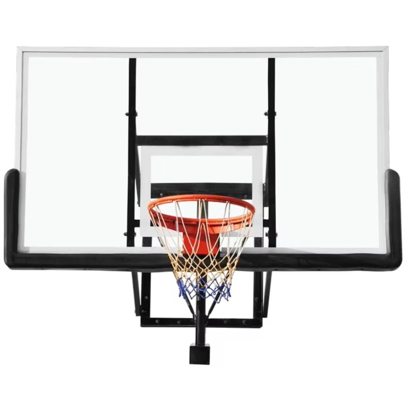 Basketball Hoop - 大人用壁掛け式屋外用バスケットボールバックボード、スチールスタンド付きバスケットボールフープ（バックボードとリム付き）