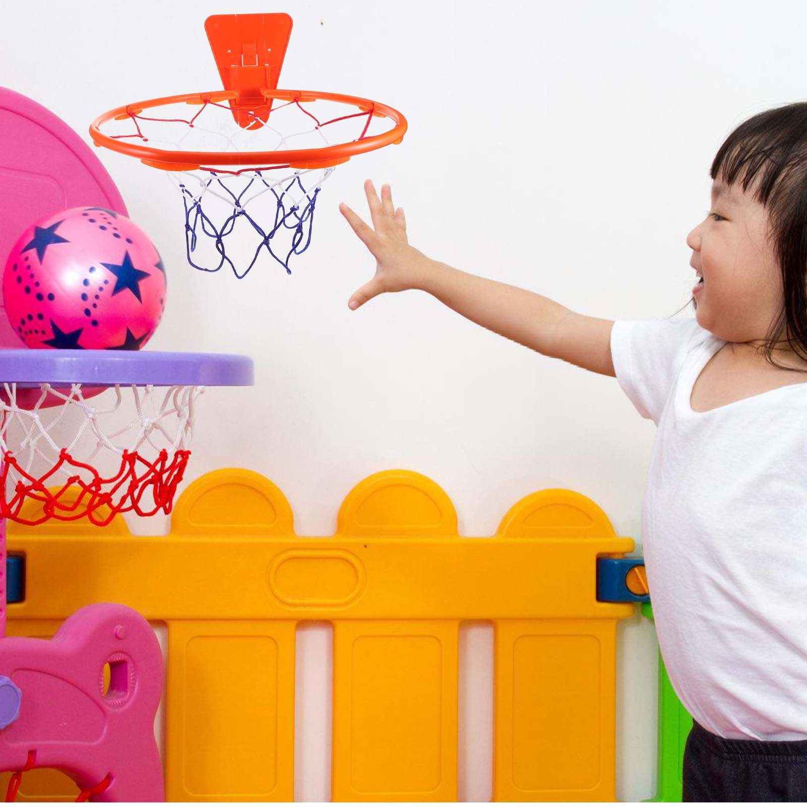 Basketball Hoop - 子供用の室内用バスケットボールゴール。壁に取り付け可能で、プラスチック製のリングを使用。ドア、壁、庭、家庭でのスポーツに適しています。