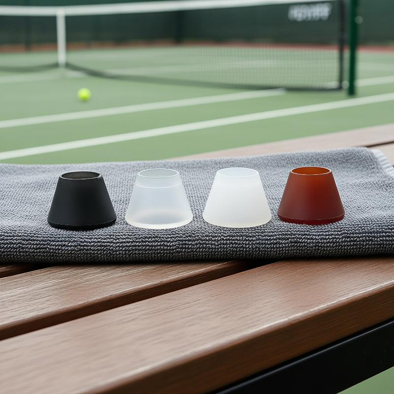 Tennis Racket - 環境に優しいシリコン製テニスラケットハンドルエンドカバー、耐摩耗性ラケットバットキャッププロテクター、日常の試合用アクセサリー
