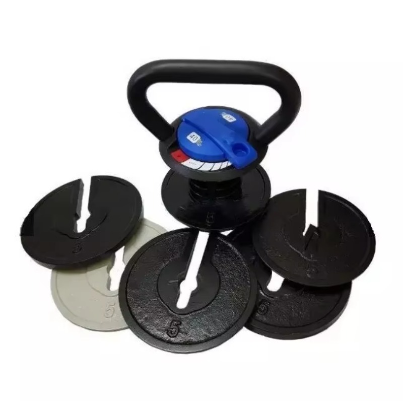 Dumbbell Set - デュトリュー 調節可能な丸型クロームダンベルケトルベルセット 耐久性のあるジムウェイト ホームフィットネスエクササイズ用
