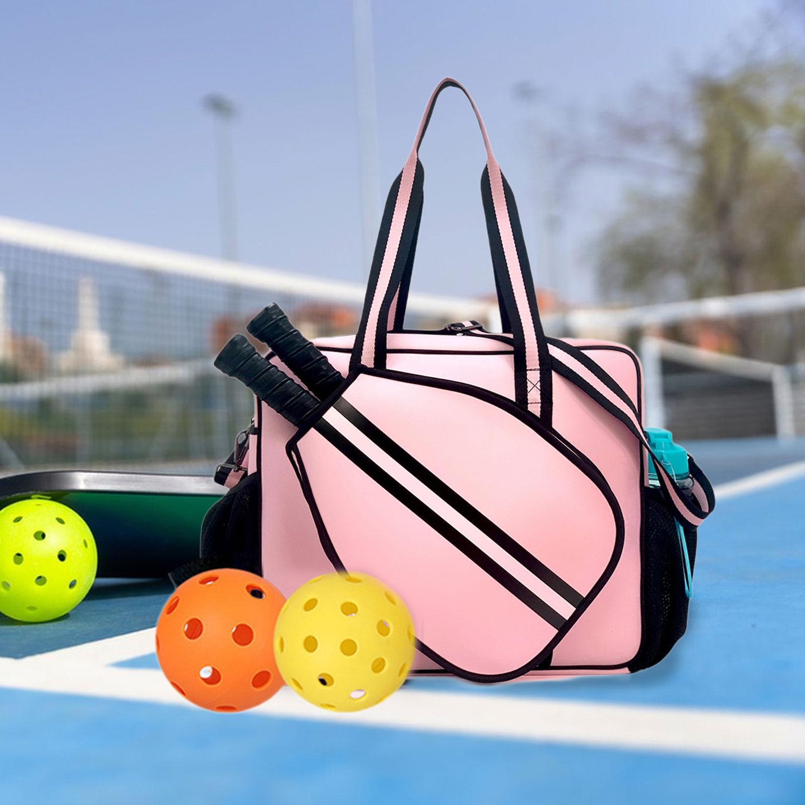 Tennis Racket - テニスラケットバッグ、ピクルボール用、防水、ショルダーバッグ、パドル、ボール、アクセサリー収納、スポーツ用、クロスボディバッグ、男女兼用、ジム用。