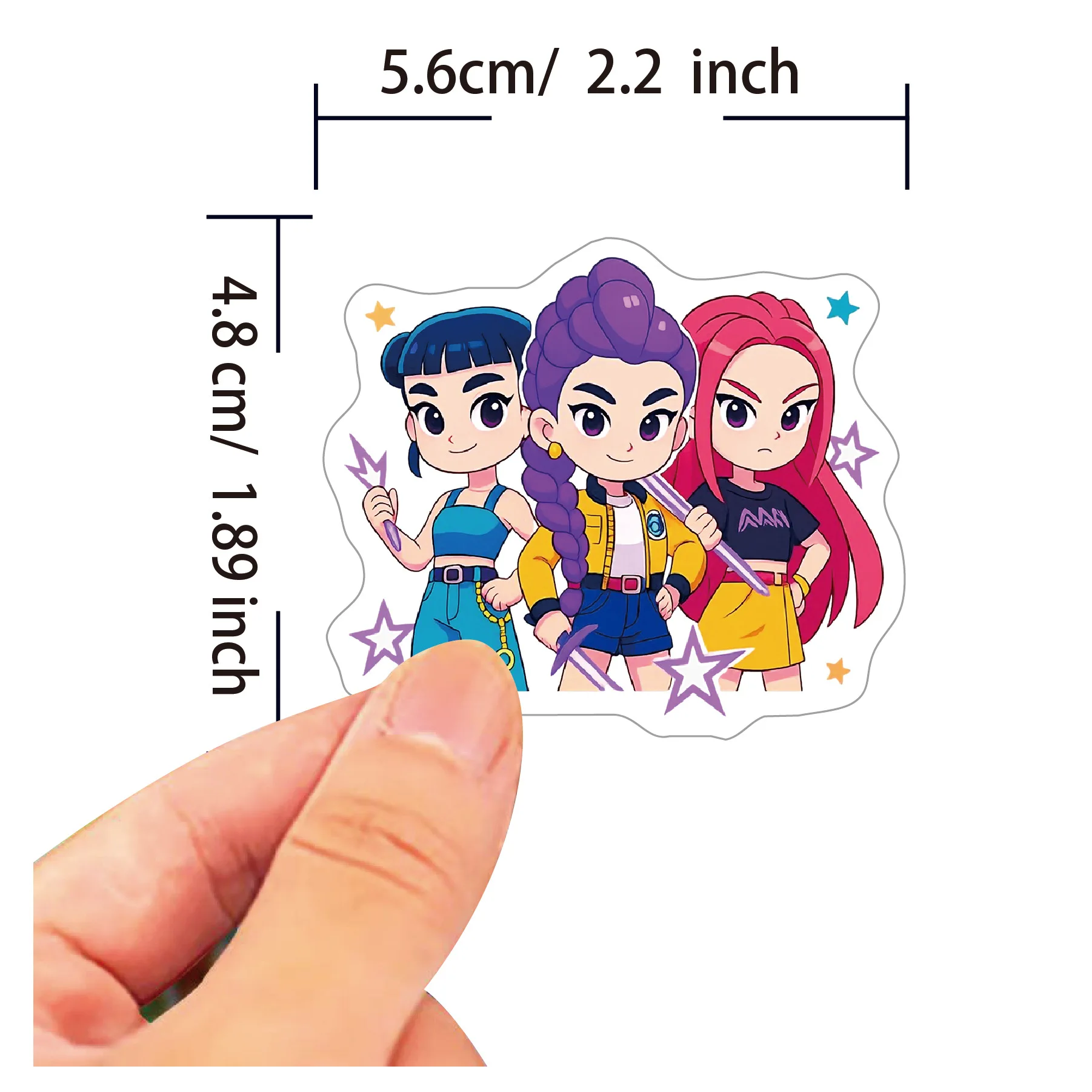 60個入り アニメの女の子（ルミ、ミラ、ゾイ）のステッカー。 - Skateboard のレビューと価格