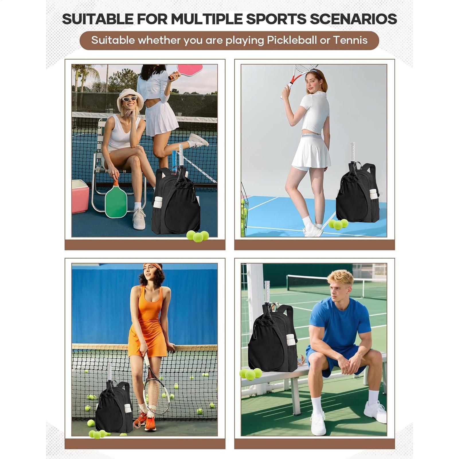 女性用ピックルボールバックパック、ラケット2本収納可能、シュ - Tennis Racket のレビューと価格