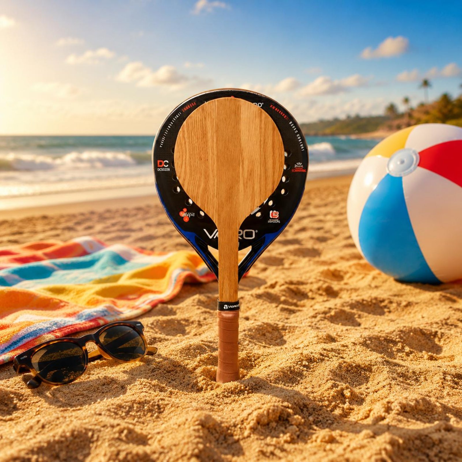 木製ビーチテニスラケット ビーチトレーニングラケット 快適な - Tennis Racket のレビューと価格