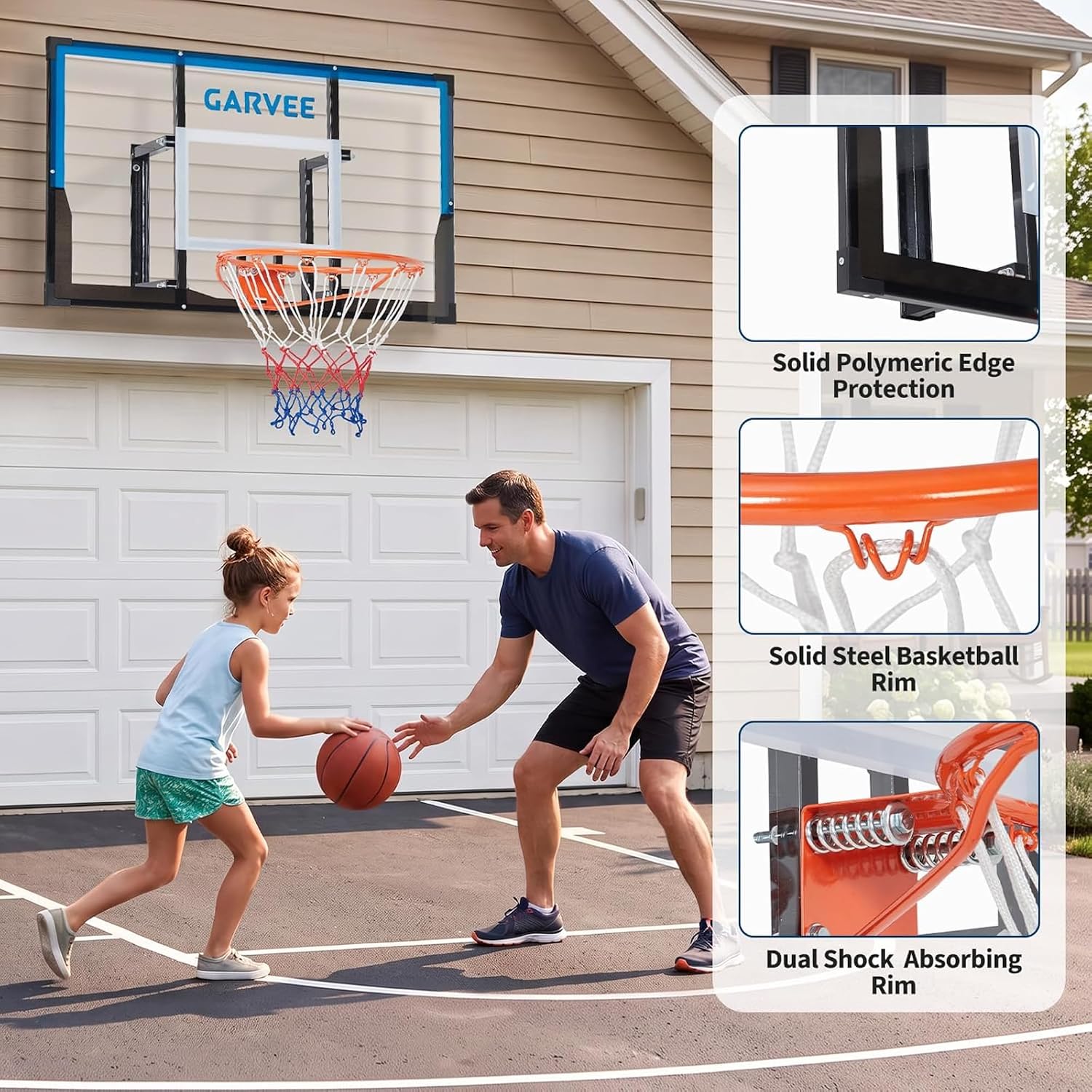 タクレーキ 43.3インチ 壁掛け式バスケットボールゴール。 - Basketball Hoop のレビューと価格