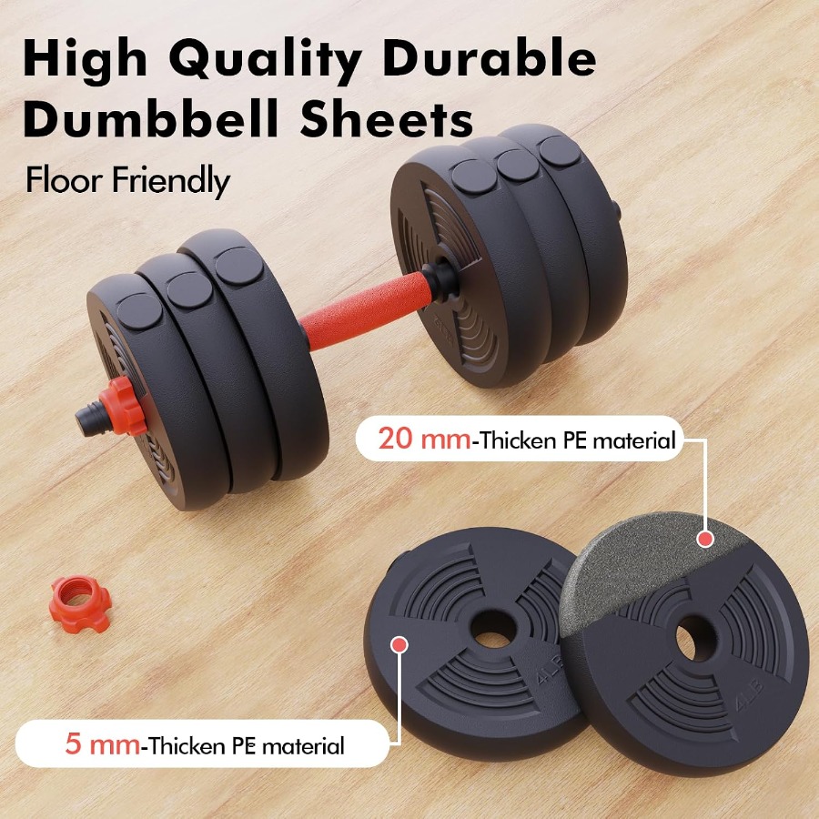 調整可能なダンベルセット。60ポンドのフリーウェイトセットで - Dumbbell Set のレビューと価格