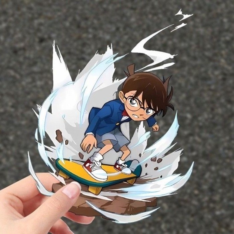 名探偵コナン漫画スケートボードステッカー、防水デカール、車、 - Skateboard のレビューと価格